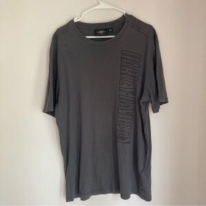 Harley Davidson Men’s Unisex Short sleeve gray graphic tshirt size large.
